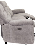Kent - Grey Fabric 3 Seater Power Recliner Sofa