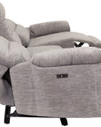 Kent - Grey Fabric 3 Seater Power Recliner Sofa