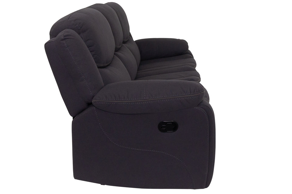 Rio - Grey Fabric 3 Seater Recliner Sofa