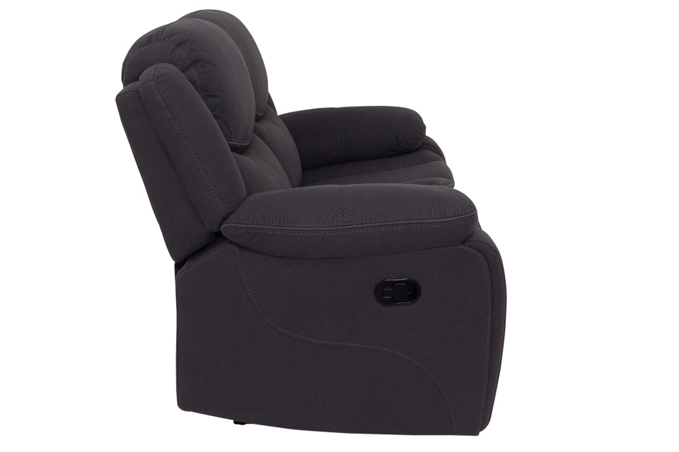 Rio - Grey Fabric 2 Seater Recliner Sofa