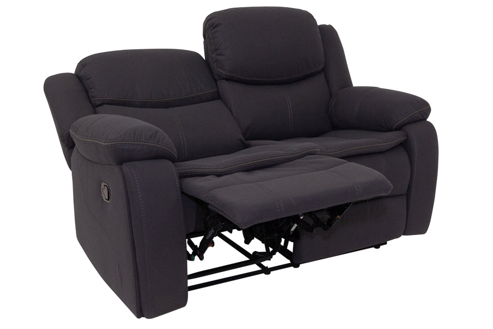 Rio - Grey Fabric 2 Seater Recliner Sofa