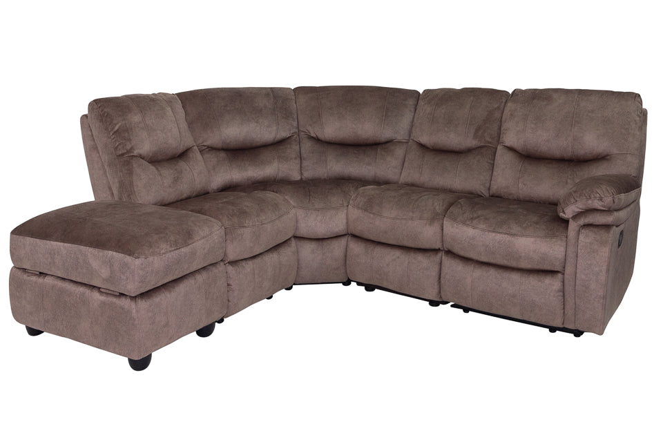 Sabine - Taupe Fabric Corner Recliner Sofa (Lhf)