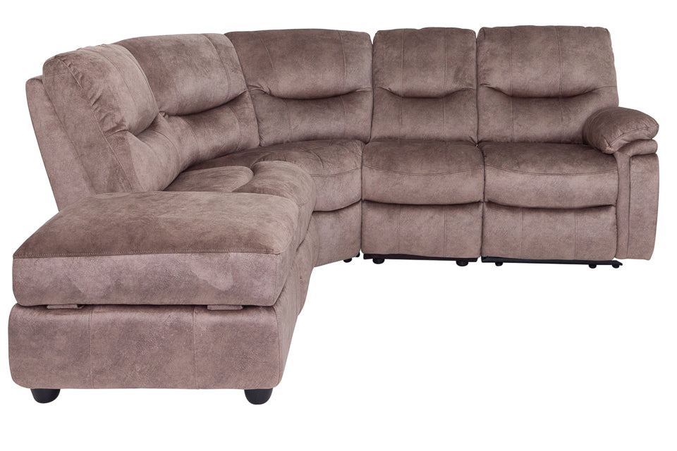 Sabine - Taupe Fabric Corner Recliner Sofa (Lhf)