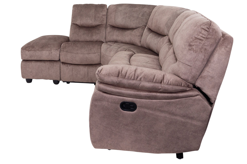 Sabine - Taupe Fabric Corner Recliner Sofa (Lhf)