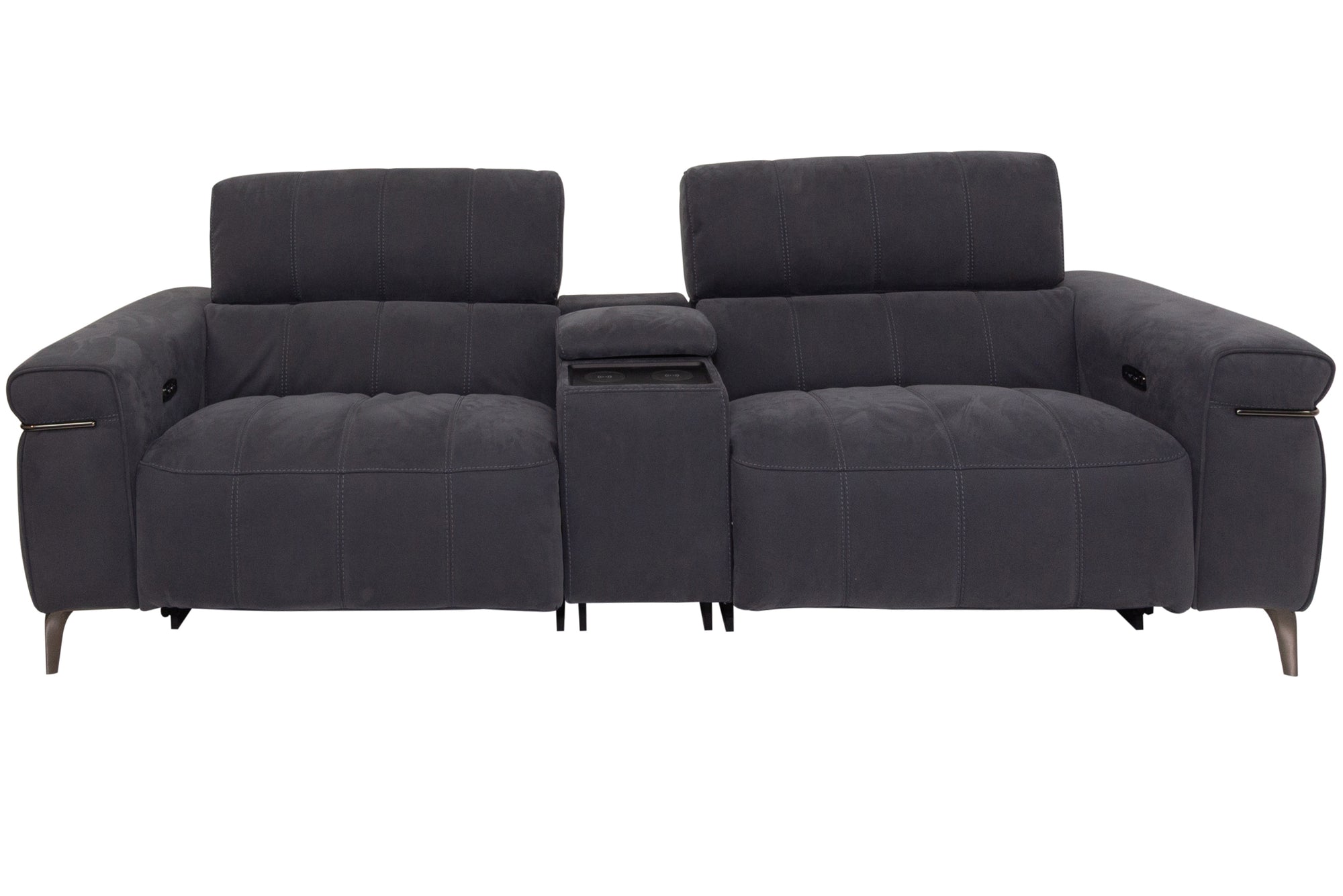 Sinatra - Fabric 3 Seater Sofa with Console and Speaker