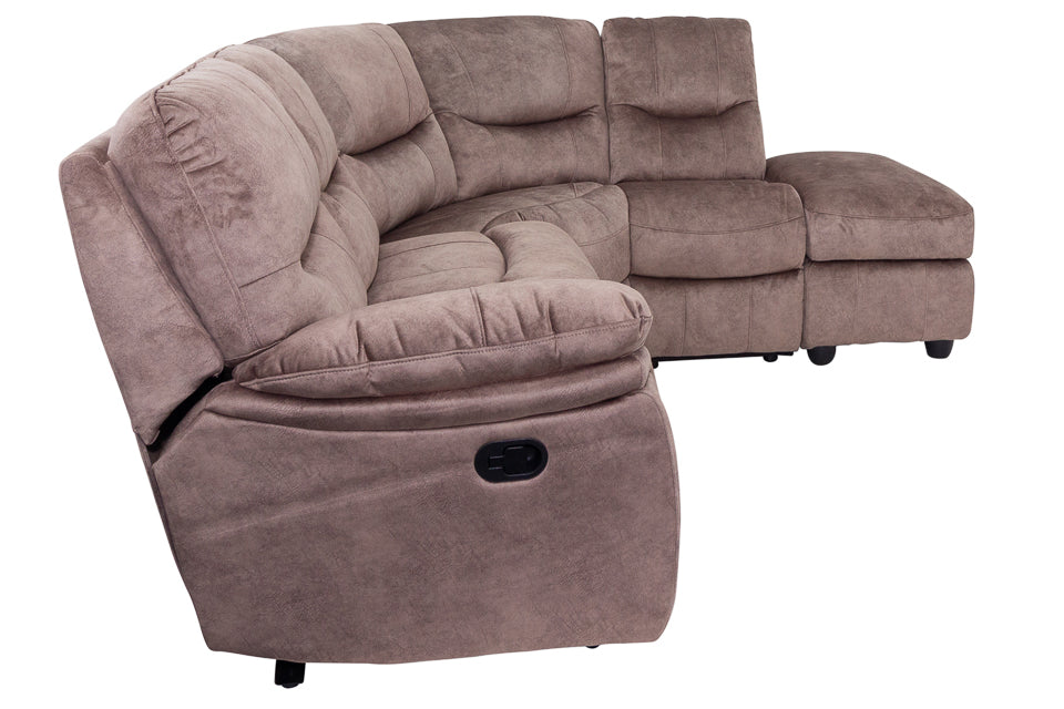 Sabine - Taupe Fabric Corner Recliner Sofa (Rhf)