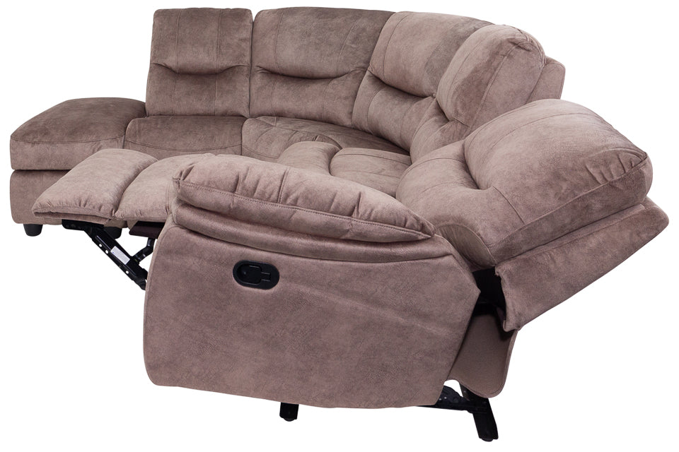 Sabine - Taupe Fabric Corner Recliner Sofa (Lhf)