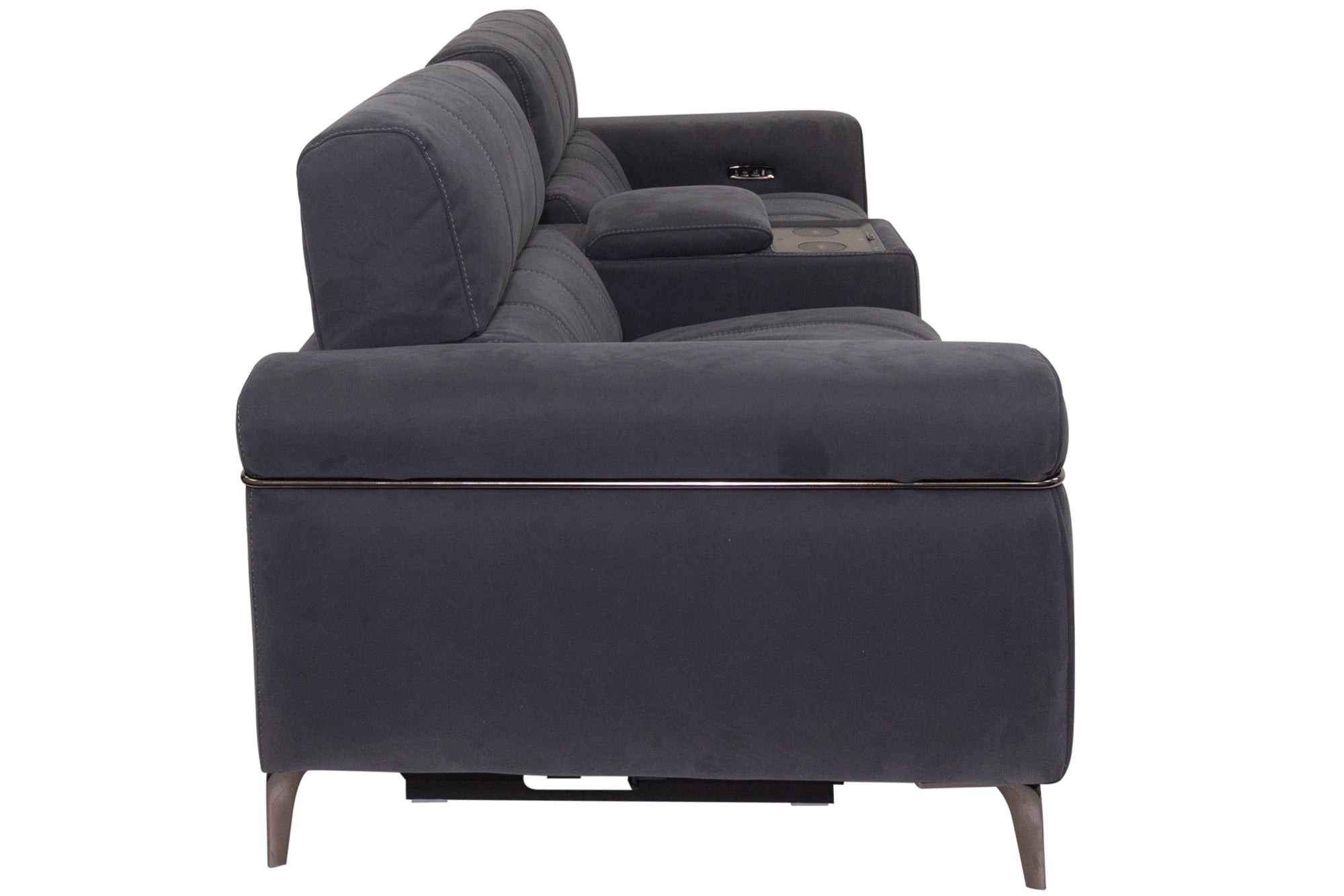 Sinatra - Fabric 3 Seater Sofa with Console and Speaker