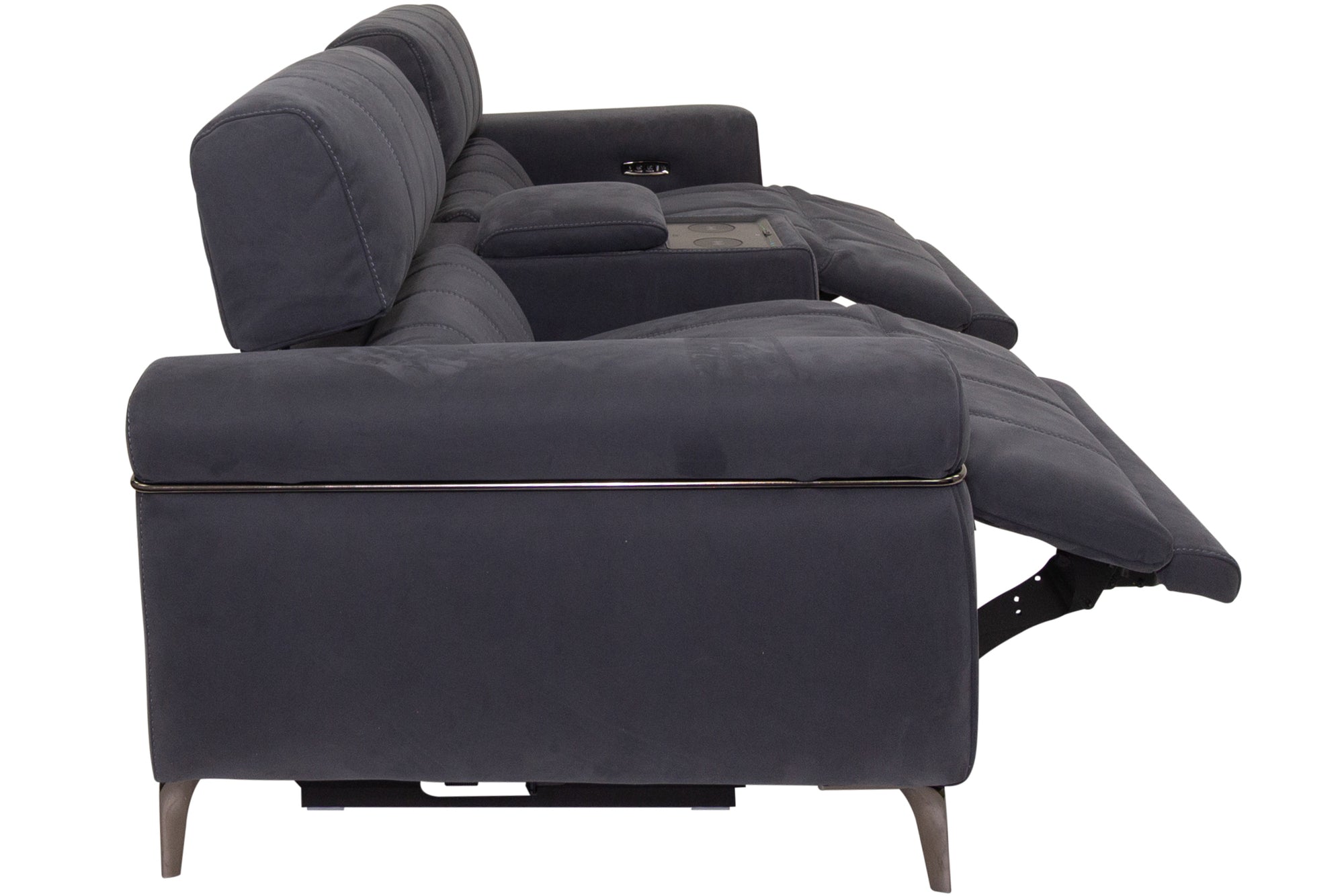 Sinatra - Fabric 3 Seater Sofa with Console and Speaker