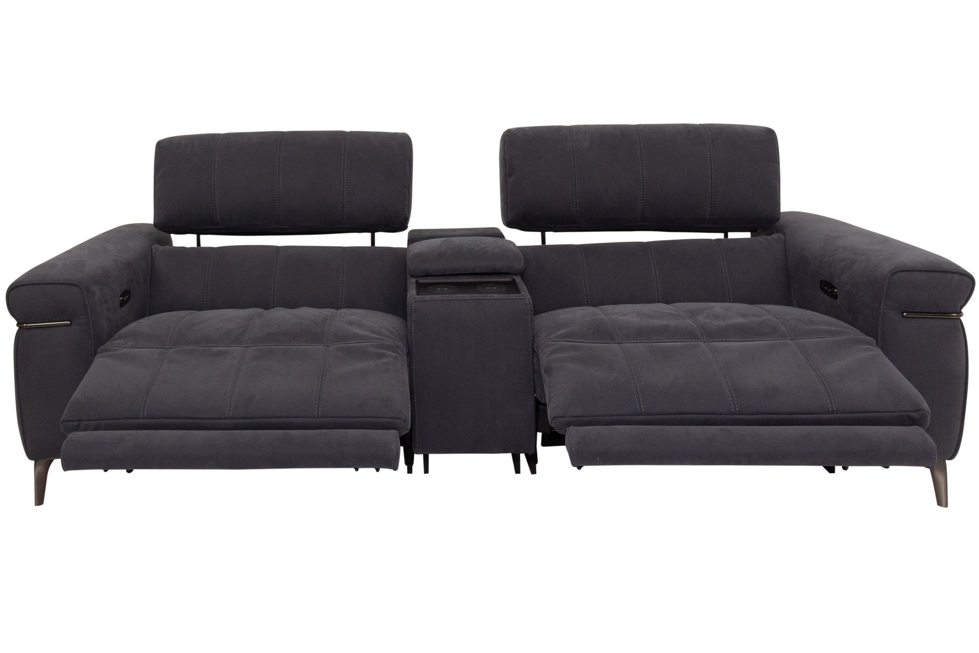 Sinatra - Fabric 3 Seater Sofa with Console and Speaker