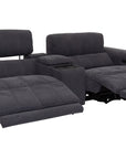 Sinatra - Fabric 3 Seater Sofa with Console and Speaker