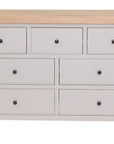 Kilronan - Taupe And Oak 3 Over 4 Wide Chest Of Drawers