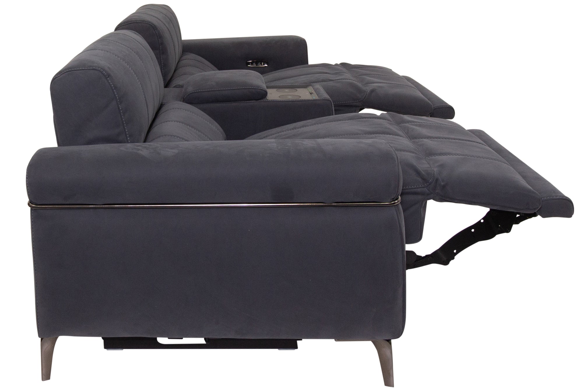 Sinatra - Fabric 3 Seater Sofa with Console and Speaker