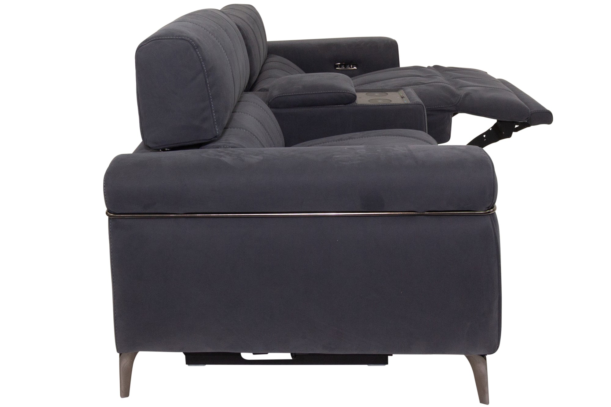 Sinatra - Fabric 3 Seater Sofa with Console and Speaker