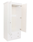 Saturn - White 2Dr And 2 Darwe Wardrobe With Mirror