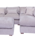 Tora - White Fabric Corner Sofa