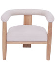 Hanover - Cream And Oak Fabric Armchair