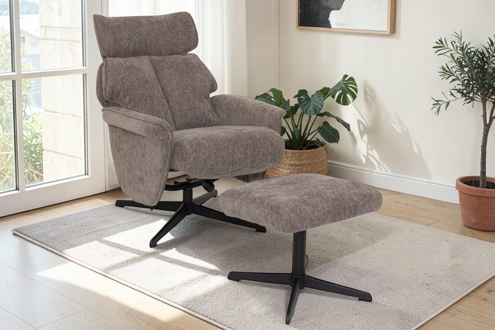 Seine - Stone Swivel Recliner