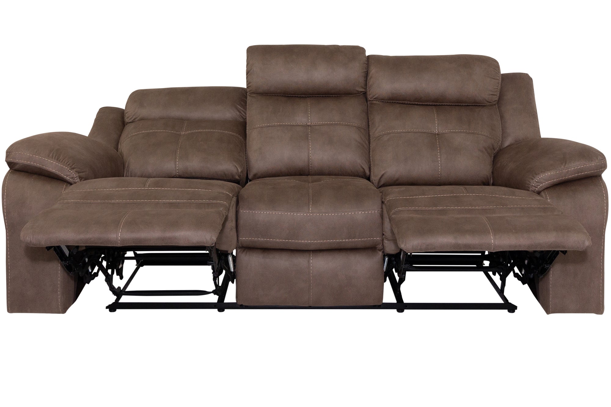 Richmond - Brown Fabric 3 Seater Recliner Sofa