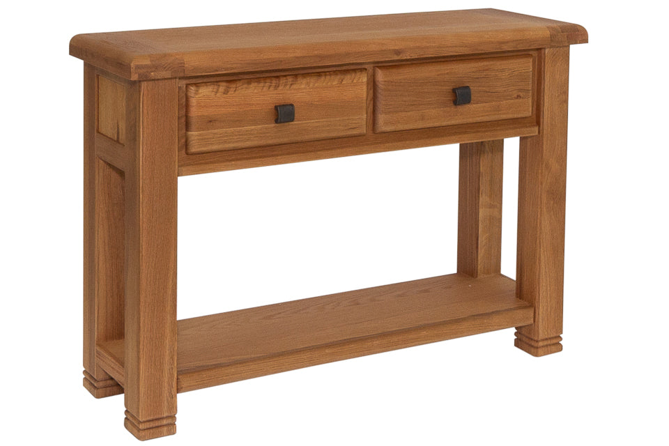 Kinsale - Oak 2 Drawer Wide Console Table