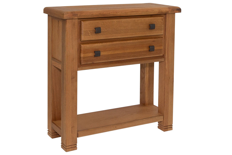 Kinsale - Oak 2 Drawer Narrow Console Table