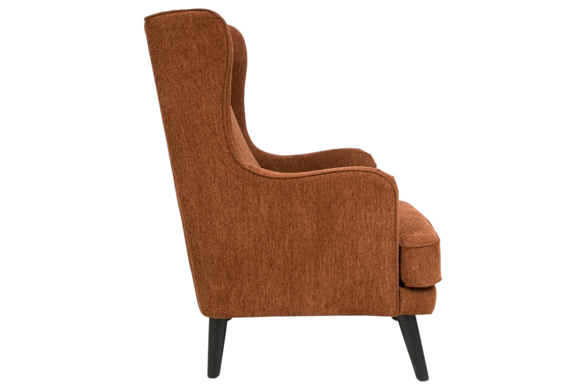 Ellen - Orange Fabric Accent Armchair