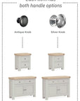 Kilronan - Grey And Oak 2 Drawer Bedside Locker