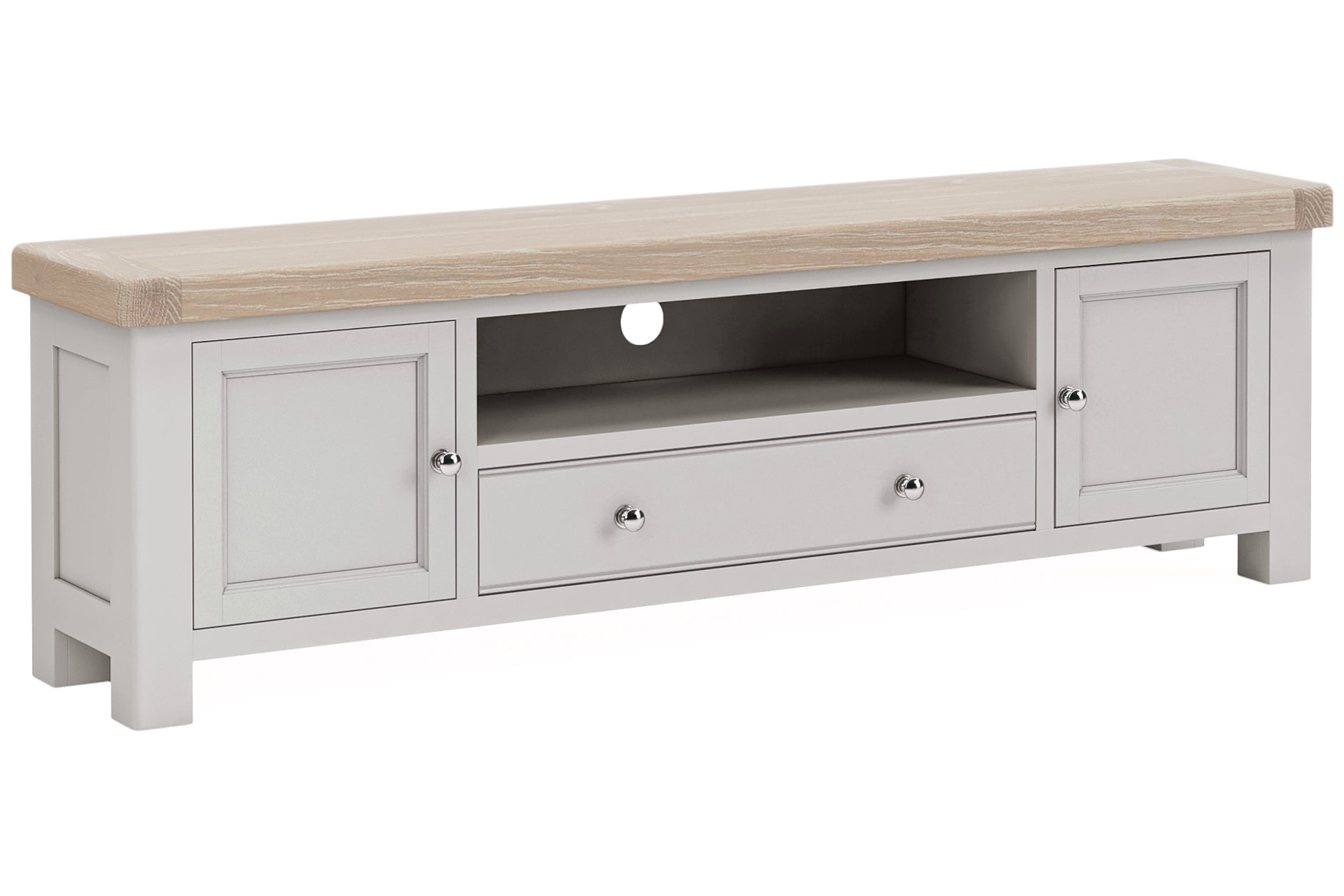 Kilronan Large Entertainment Unit with oak top