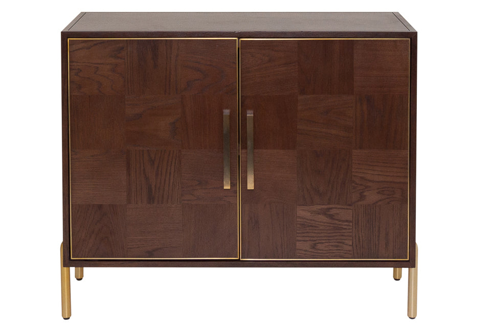 Lee - Walnut With Brass 2 Door Sideboard