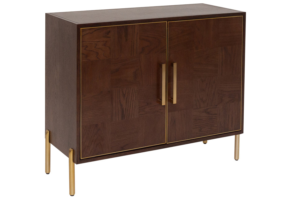 Lee - Walnut With Brass 2 Door Sideboard