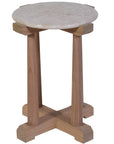 Lavita - Marble And Wood Lamp Table