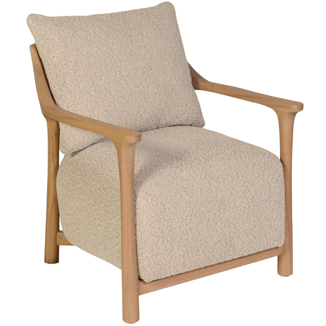Lavita cream boucle Fabric Armchair