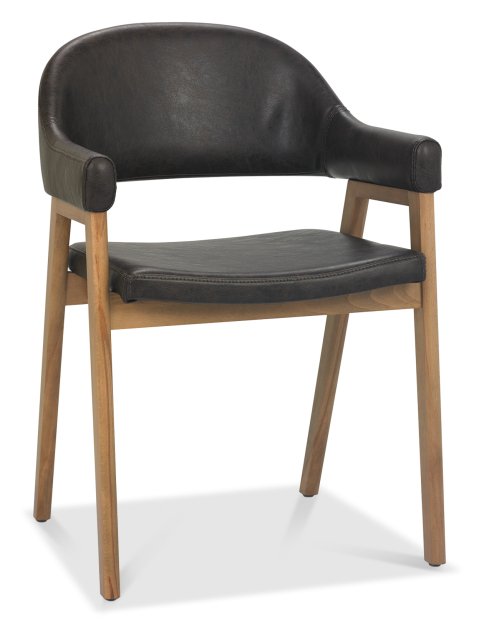 Leah Brown faux leather Dining Chair