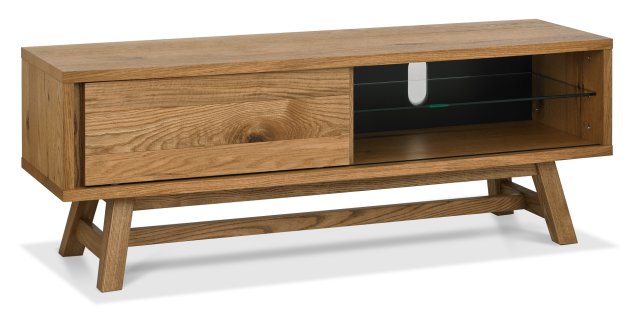 Leah Entertainment Unit with glass shelf