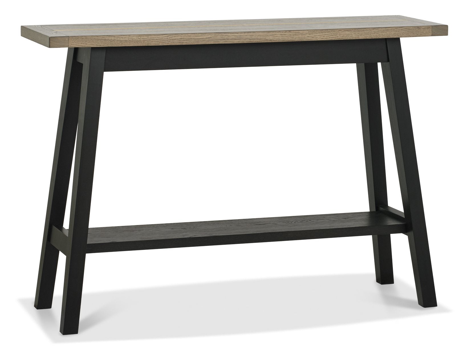 Leah Peppercorn Console Table with brass strip