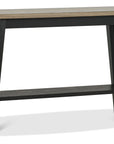 Leah Peppercorn Console Table with brass strip