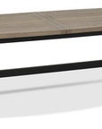 Leah Peppercorn Extension Dining Table with black t bar base