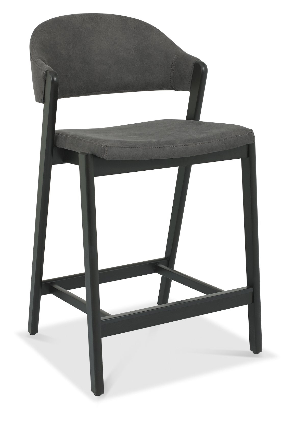 Leah Peppercorn Grey fabric Barstool