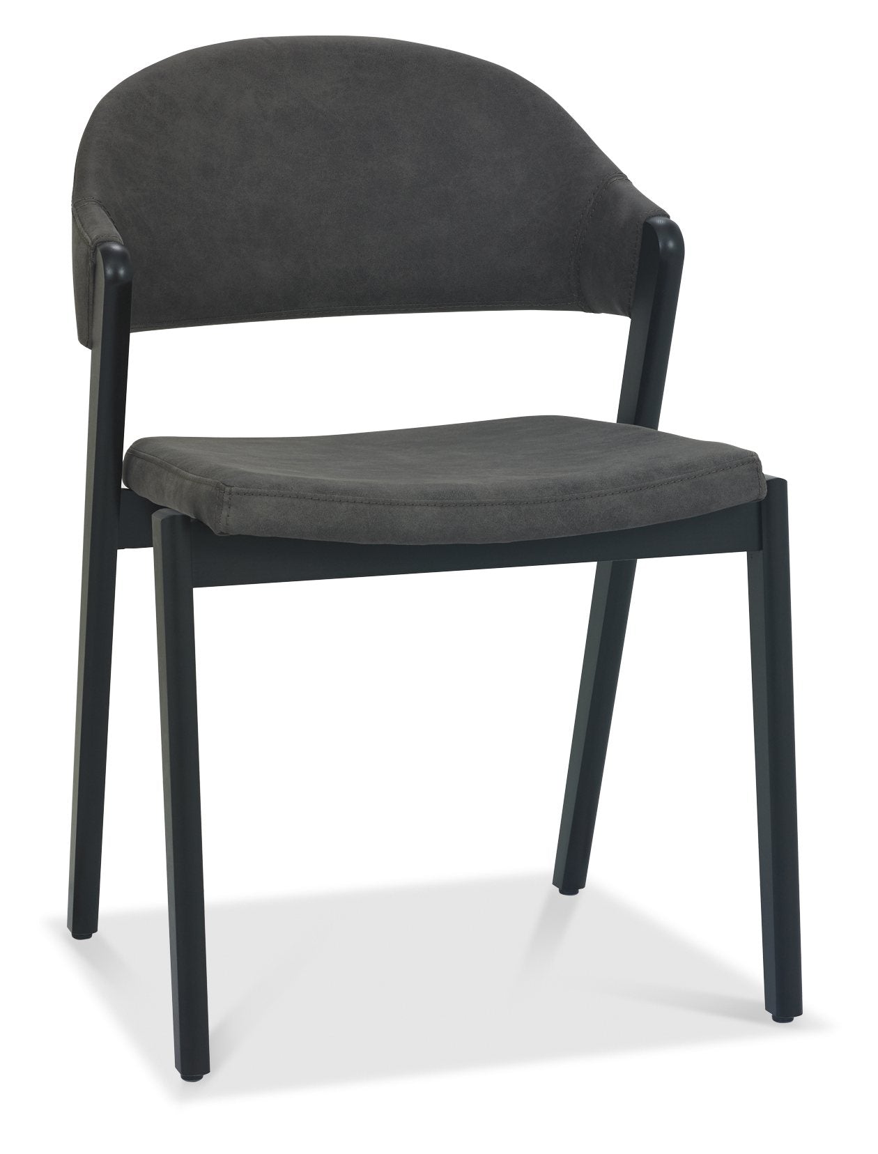 Leah Peppercorn Grey fabric Dining Chair