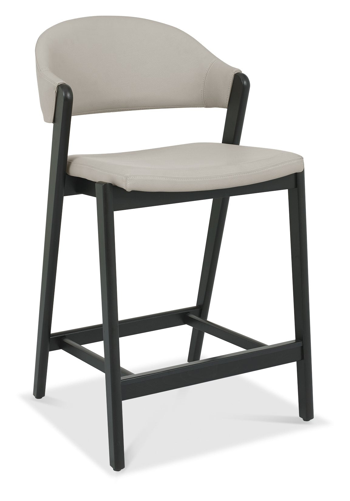Leah Peppercorn Taupe faux leather Barstool
