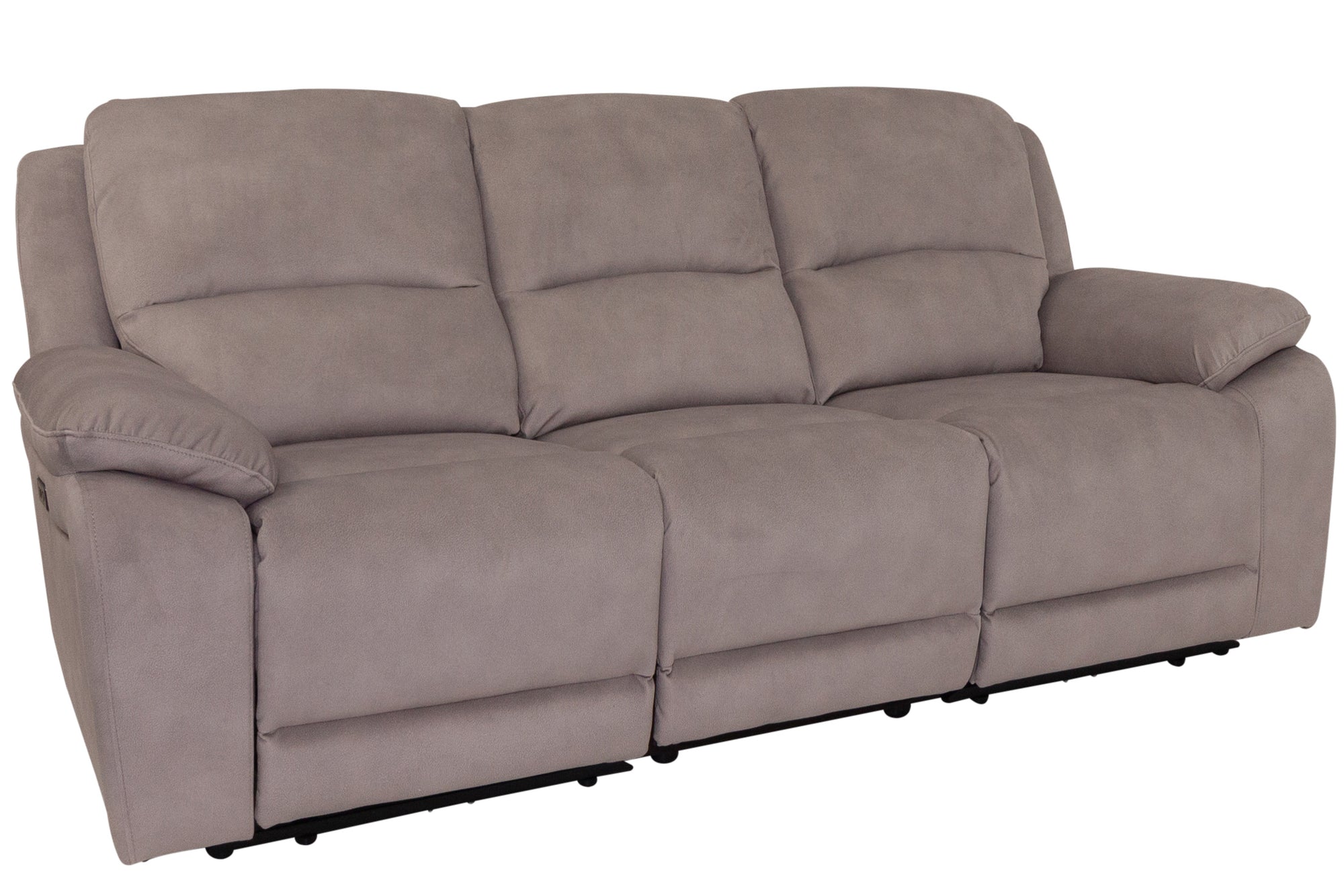 Melbourne grey fabric 3 Seater Power Recliner