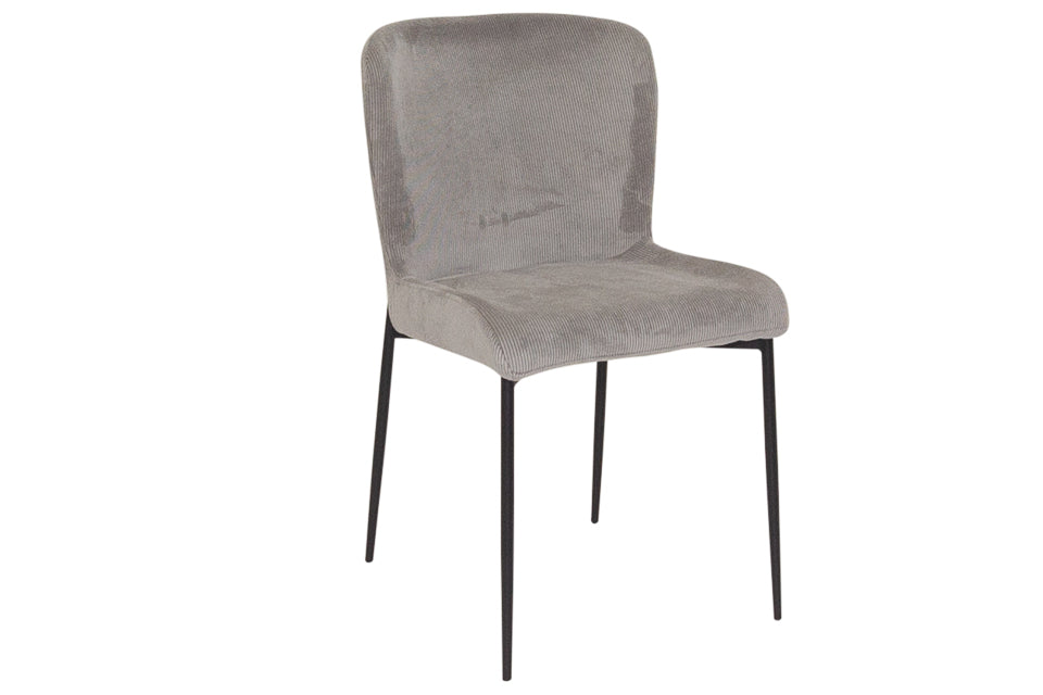 Newport Grey Fabric And Metal Dining Chair