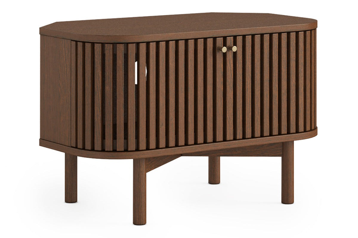 Ocean Corner Entertainment Unit with gold handles