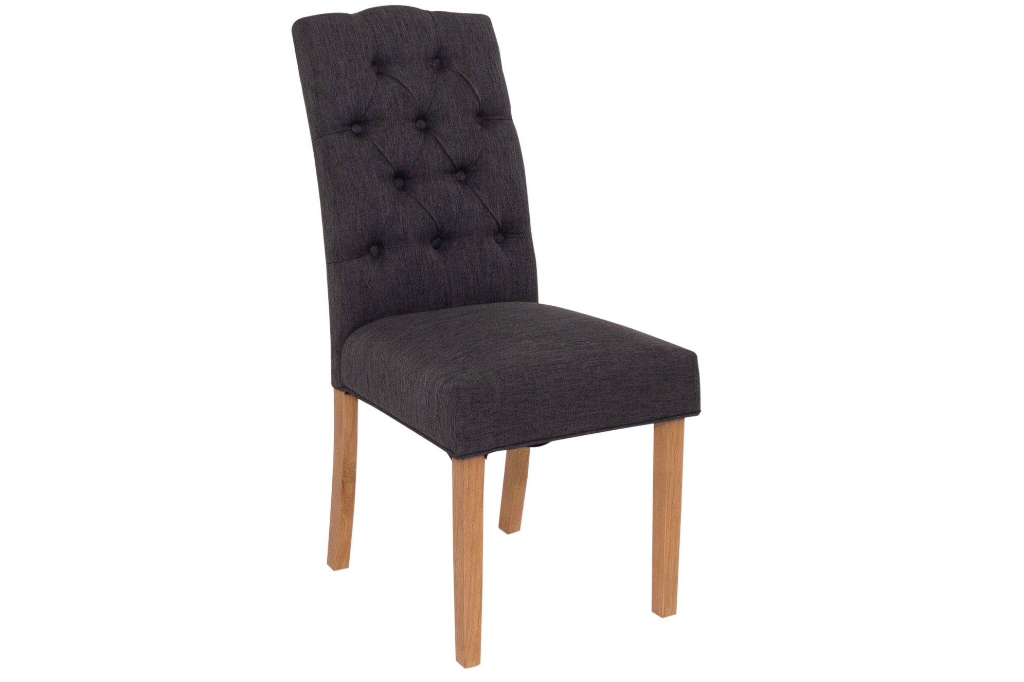Owenea Charcoal Fabric button back  Dining Chair