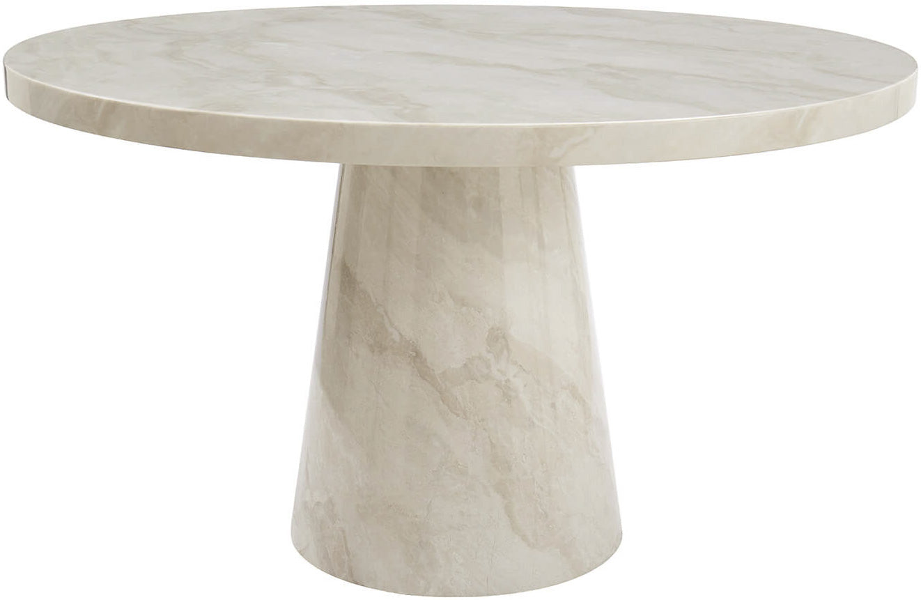Peru Marble Round Dining Table with pedestal base