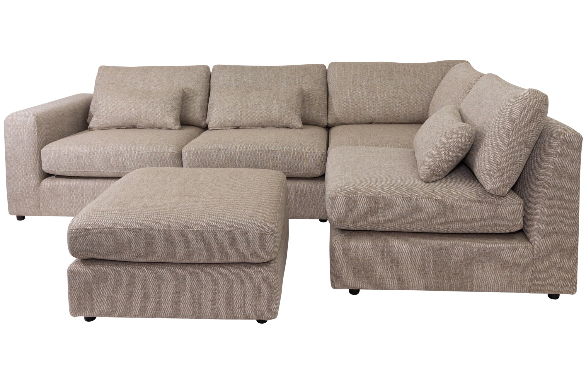 Polo beige Fabric Footstool