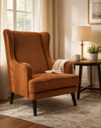 Ellen - Orange Fabric Accent Armchair