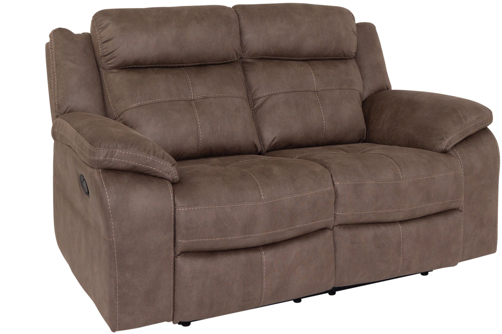 Richmond Brown Fabric 2 Seater Recliner