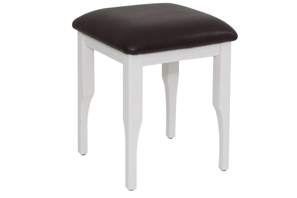 Roberto White and faux leather Stool