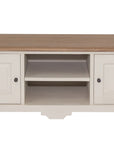Sarande - Taupe And Oak Solid Wood 2 Door Tv Entertainment Unit